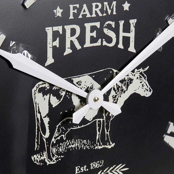 HORLOGE MURALE EN MÉTAL MDF FARM FRESH