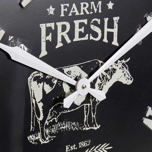 HORLOGE MURALE EN MÉTAL MDF FARM FRESH