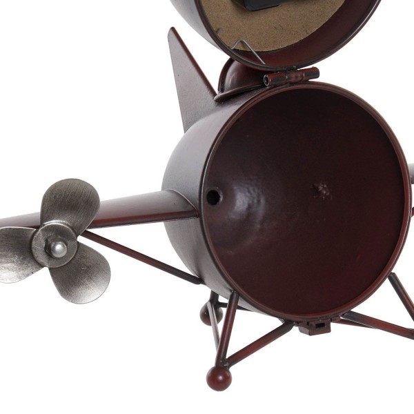 HORLOGE DE TABLE EN MÉTAL ROUGE AVION HORLOGE DE TABLE EN MÉTAL ROUGE AVION