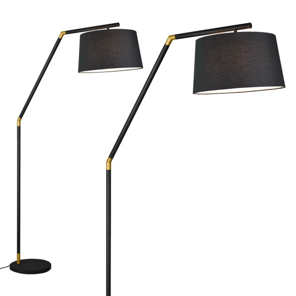 LAMPADAIRE EN MÉTAL NOIR E27 OLENA
