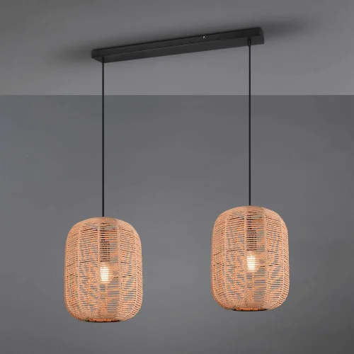 SUSPENSION 2 LUMIÈRES Ø35 CM SISAL E27 OLAV SUSPENSION 2 LUMIÈRES Ø35 CM SISAL E27 OLAV