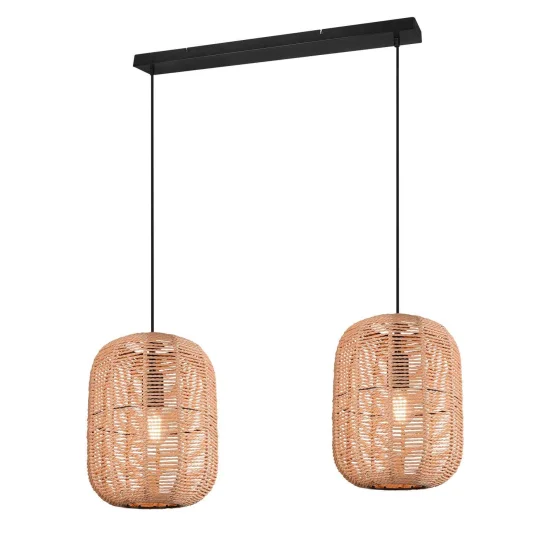 SUSPENSION 2 LUMIÈRES Ø35 CM SISAL E27 OLAV 2