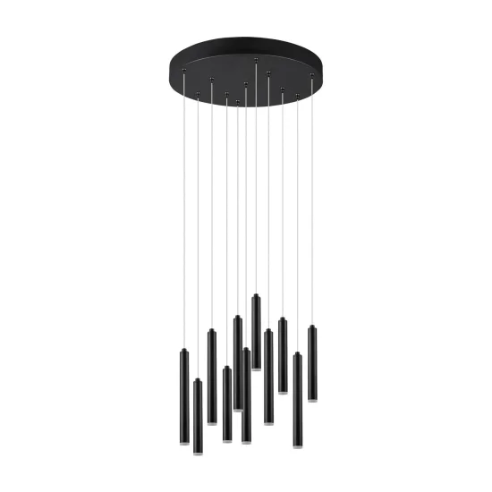 LÁMPARA SMD LED 11X2,5 W 3000K BASE CIRCULAR NEGRO CYLINDER