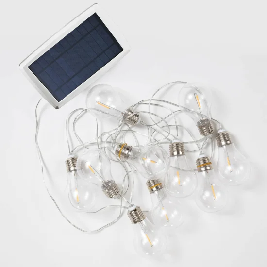 GUIRLANDE SOLAIRE + BATTERIE RECHARGEABLE CÂBLE TRANSPARENT STELLA NEWGARDEN 2