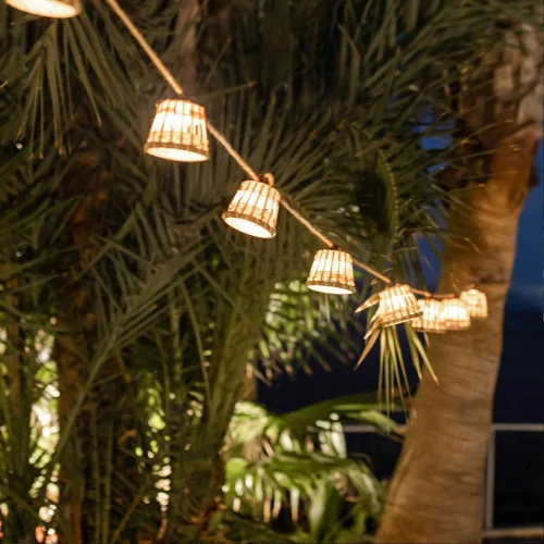 GUIRLANDE SOLAIRE + BATTERIE RECHARGEABLE CÂBLE DE JUTE RECHARGEABLE AURORA NEWGARDEN