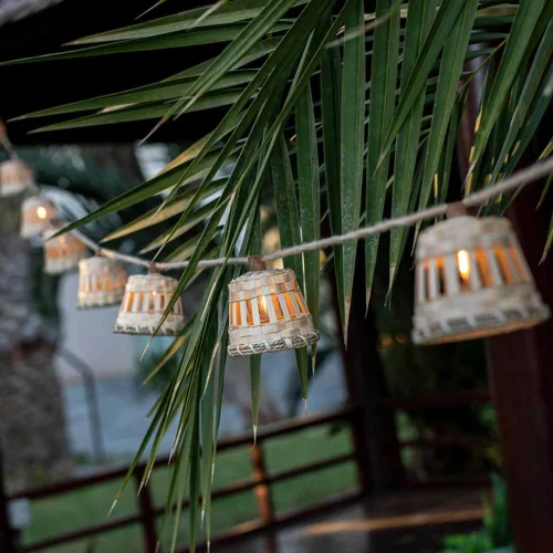 GUIRLANDE SOLAIRE + BATTERIE RECHARGEABLE CÂBLE DE JUTE RECHARGEABLE AURORA NEWGARDEN