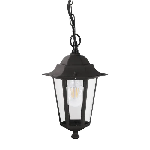 LAMPE PENDENTIF EXTÉRIEURE HEXAGONALE NOIRE