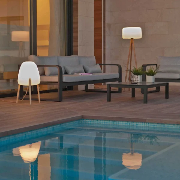 LÁMPARA DE PIE EXTERIOR ROCKET 70 IN&OUT CABLE JUTE