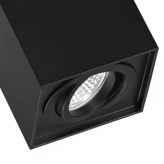 SPOT À SURFACE INCLINABLE NOIR GU10 CARRÉ 2