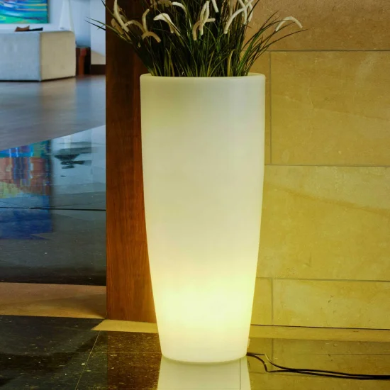 MACETERO BAMBU EXTÉRIEUR 90CM LED CÂBLE FROID LÉGER