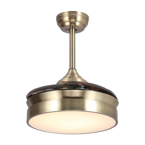 VENTILATEUR DE PLAFOND À LED RICHMOND EN CUIR RÉGLABLE PLIABLE