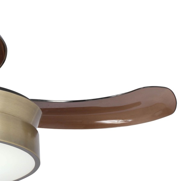 VENTILATEUR DE PLAFOND À LED RICHMOND EN CUIR RÉGLABLE PLIABLE