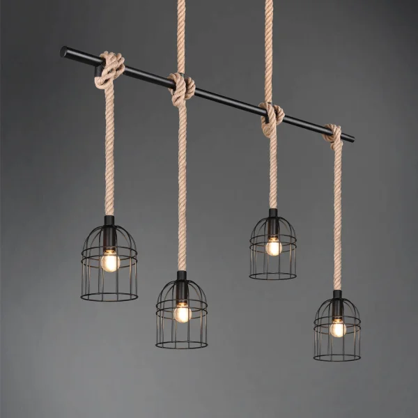 LAMPE DE PLAFOND 4 LUMIÈRES 4 LUCES E14 150 CM NAKIA