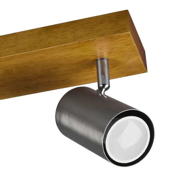 SPOT GRAFTON 3 LUMIÈRES MARRON CLAIR NICKEL MAT SPOT GRAFTON 3 LUMIÈRES MARRON CLAIR NICKEL MAT