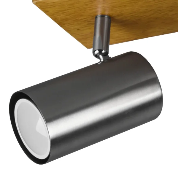 SPOT GRAFTON 3 LUMIÈRES MARRON CLAIR NICKEL MAT SPOT GRAFTON 3 LUMIÈRES MARRON CLAIR NICKEL MAT