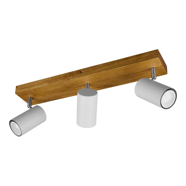 FOCO GRAFTON DE 3 LUCES MARRÓN CLARO BLANCO FOCO GRAFTON DE 3 LUCES MARRÓN CLARO BLANCO