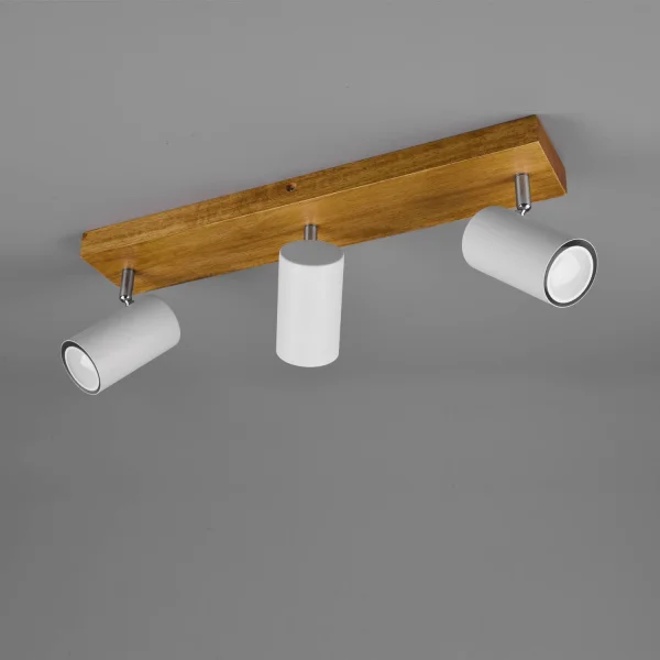 FOCO GRAFTON DE 3 LUCES MARRÓN CLARO BLANCO FOCO GRAFTON DE 3 LUCES MARRÓN CLARO BLANCO