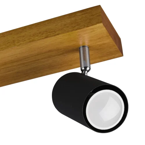 FOCO GRAFTON DE 3 LUCES MARRÓN CLARO NEGRO