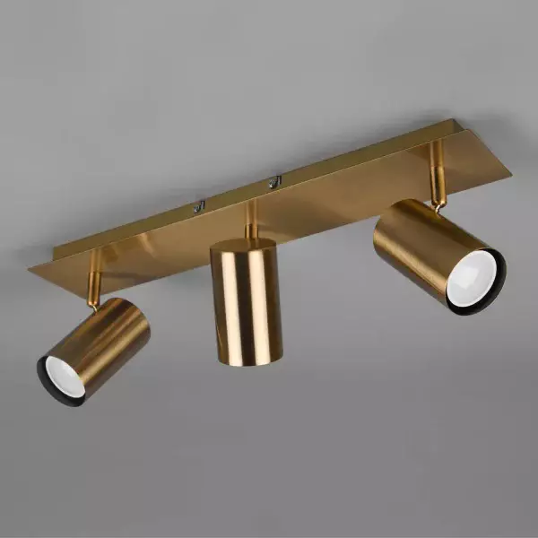 Spot Grafton 3 lumières laiton antique Lúzete