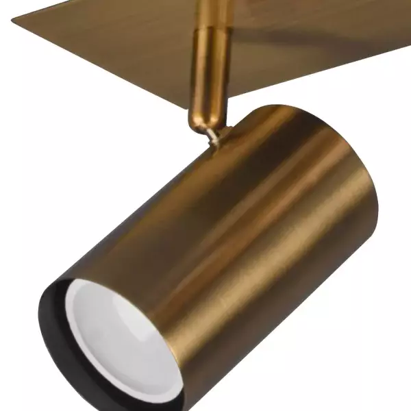 Spot Grafton 3 lumières laiton antique Lúzete