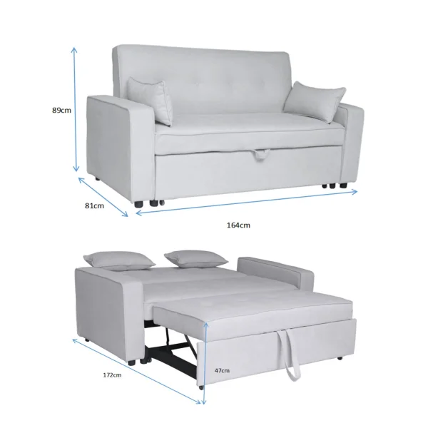 SOFÁ CAMA AZUL LEXIE