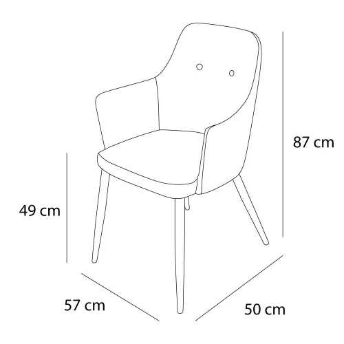 FAUTEUIL GUNNAR ARENA PIEDS NOIRS