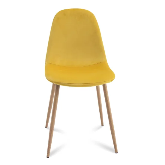 SILLA STENMARK MOSTAZA PATAS COLOR NATURAL 2