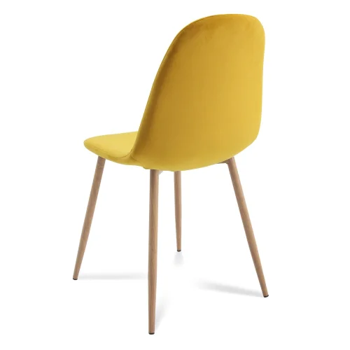 SILLA STENMARK MOSTAZA PATAS COLOR NATURAL
