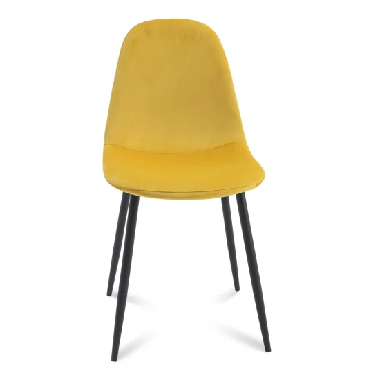 SILLA STENMARK MOSTAZA PATAS COLOR NEGRO 2