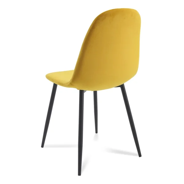 SILLA STENMARK MOSTAZA PATAS COLOR NEGRO