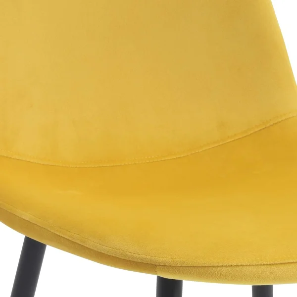 SILLA STENMARK MOSTAZA PATAS COLOR NEGRO