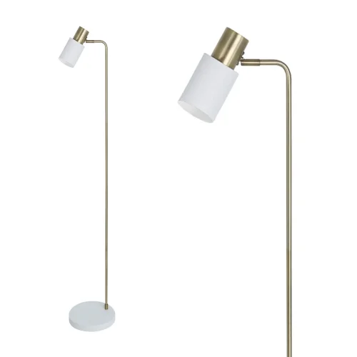 LÁMPARA DE PIE BLANCO/CUERO E14 FILOMENA LÁMPARA DE PIE BLANCO/CUERO E14 FILOMENA