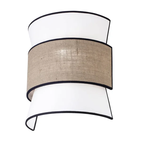 APLIQUE DE PARED 2 LUCES BLANCO/TOSTADO PAOLA APLIQUE DE PARED 2 LUCES BLANCO/TOSTADO PAOLA