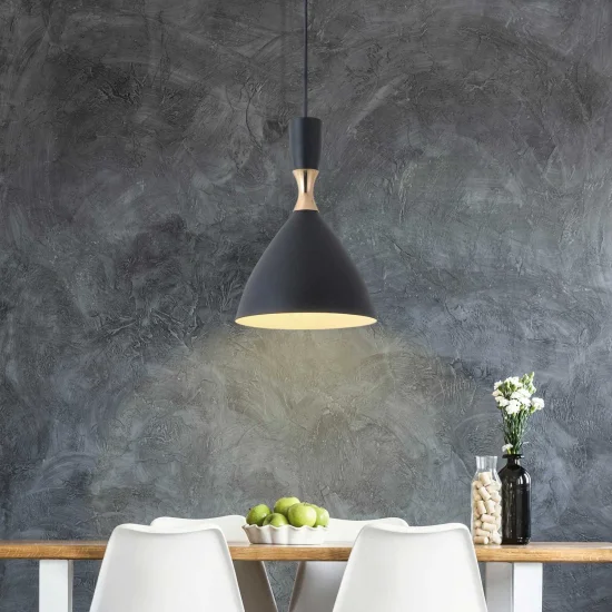 SUSPENSION NOIR/DORÉ BRICE