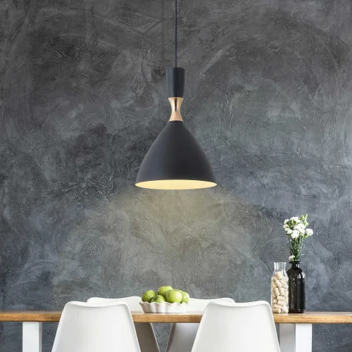 SUSPENSION NOIR/DORÉ BRICE