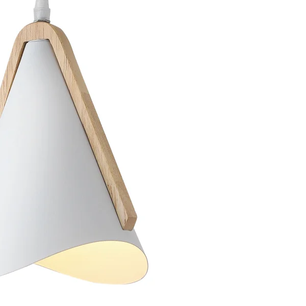 LÁMPARA DE TECHO BLANCO/MADERA ROSELLE