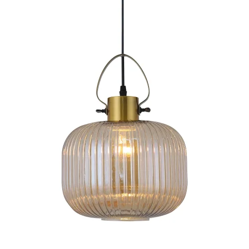 LÁMPARA DE TECHO CRISTAL TALLADO ÁMBAR HAKANA