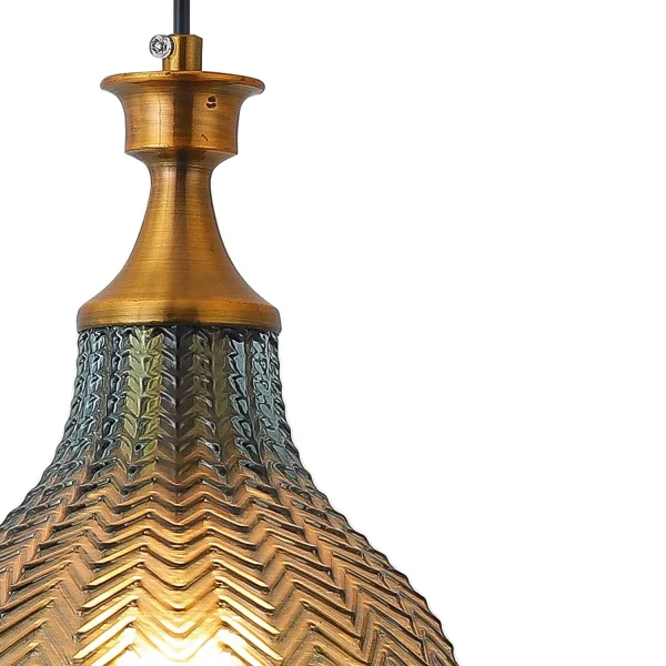 LÁMPARA DE TECHO CRISTAL AZUL Ø 19 CM ROGAN