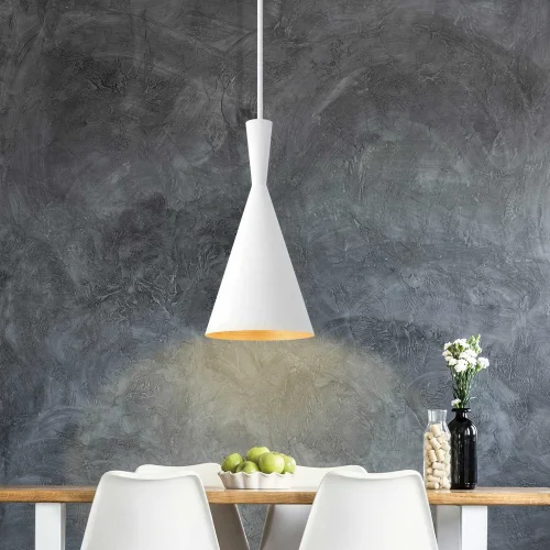 LÁMPARA DE TECHO ACERO BLANCA Ø 18,5 CM ODELL LÁMPARA DE TECHO ACERO BLANCA Ø 18,5 CM ODELL