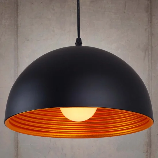 LÁMPARA DE TECHO ACERO NEGRO Ø 30 CM IRUNE 2