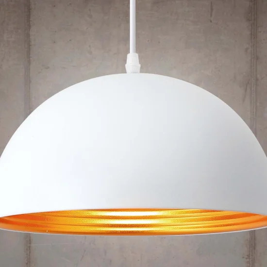 LÁMPARA DE TECHO ACERO BLANCO Ø 30 CM IRUNE 2