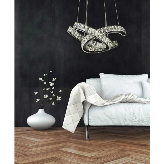 LAMPE DE PLAFOND CRISTAL JULIETTE LED 40W 4000K 2