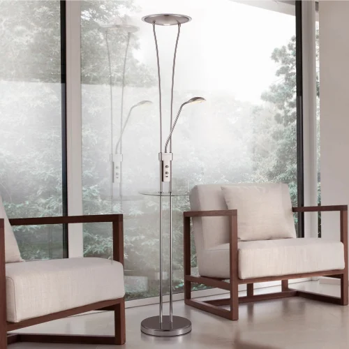 LAMPE DEBOUT LED ARTEMIS 18W+5W 3000K USB NICKEL LAMPE DEBOUT LED ARTEMIS 18W+5W 3000K USB NICKEL