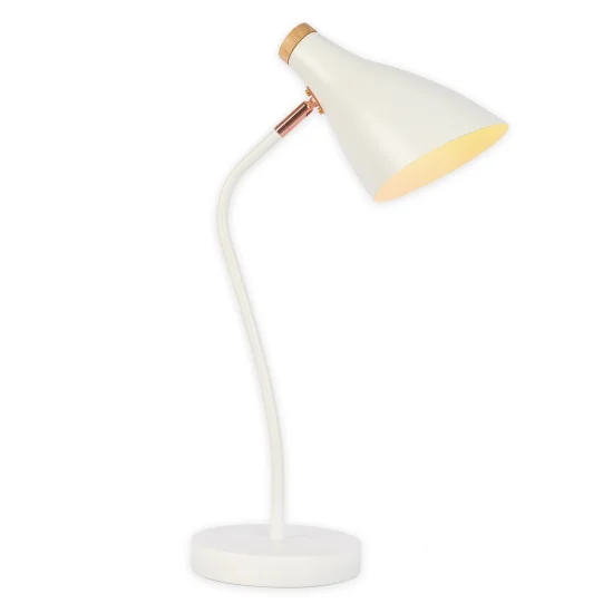 LÁMPARA DE MESA BLANCO/ORO ROSA AMERICA 2