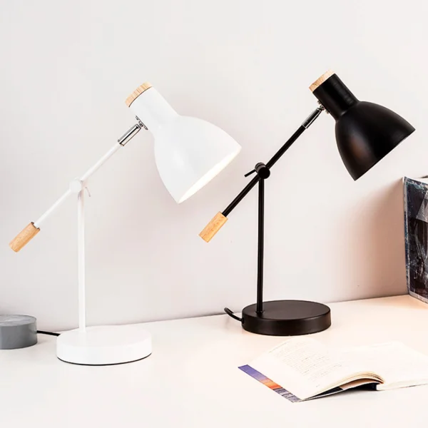 LÁMPARA DE MESA MADERA/BLANCO ANNELISE