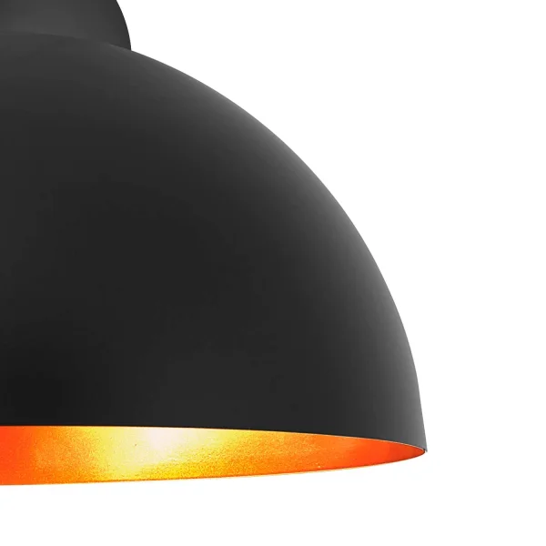 LÁMPARA DE TECHO Ø 40 CM NEGRO/DORADO MONTSERRAT LÁMPARA DE TECHO Ø 40 CM NEGRO/DORADO MONTSERRAT