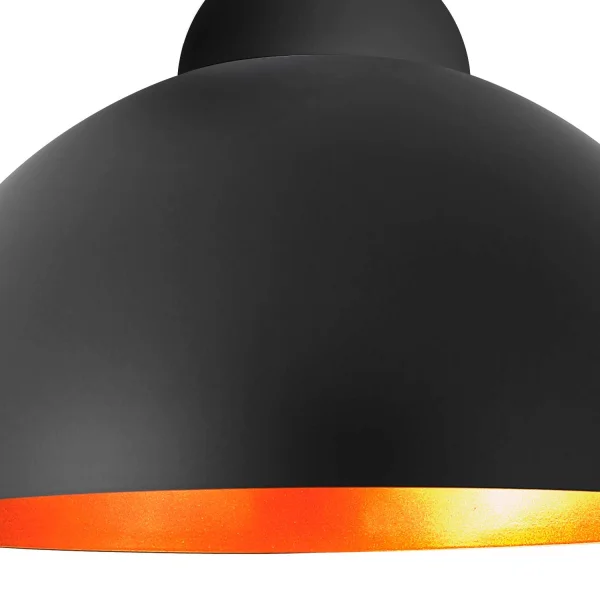 LÁMPARA DE TECHO Ø 40 CM NEGRO/DORADO MONTSERRAT LÁMPARA DE TECHO Ø 40 CM NEGRO/DORADO MONTSERRAT