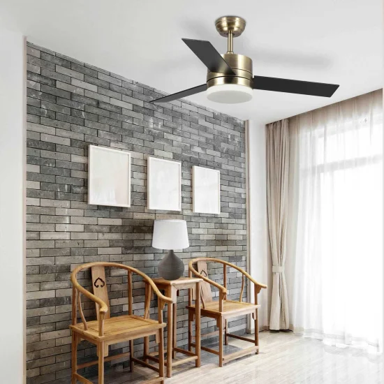 VENTILATEUR DE PLAFOND LED LORENZO 16W CUIR 2