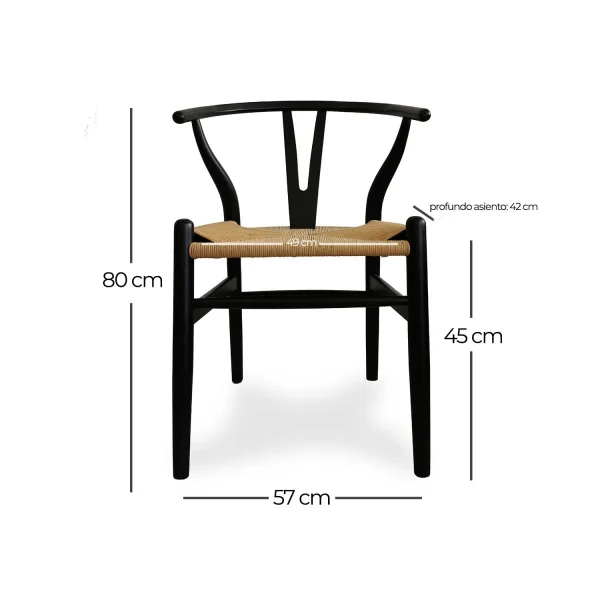 SILLA GUNTHER MADERA DE OLMO OSCURA