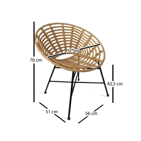 BUTACA DE RATÁN VOLCANO